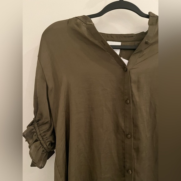 Misa Los Angeles Ida Top Green Short Sleeve Size S - Picture 14 of 16